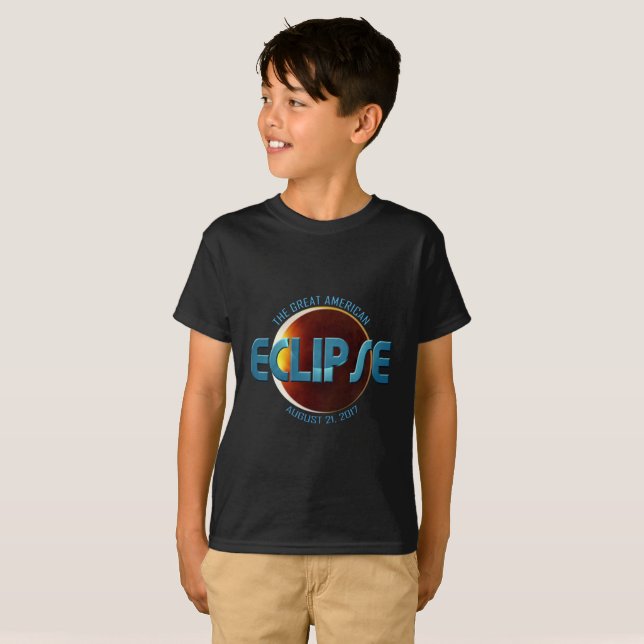 Underbara amerikanska Eclipse Barn Shirts - BLU Tröja (Hel framsida)