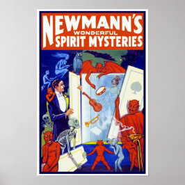 Underbara Andemysteries, 1911. Vintage Magiker Poster