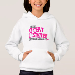 Underbara avlyssnare flickor ljusa rosa barn t-shi t-shirt