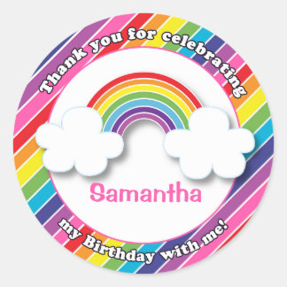 Underbara barn i sista minuten, party, tack för di runt klistermärke