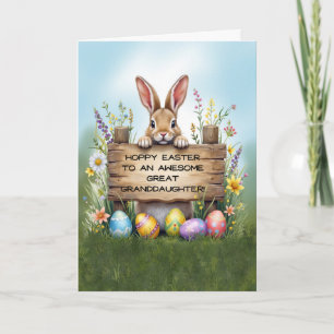 Underbara barndotterbunny i fantastisk i Grass Pås Kort