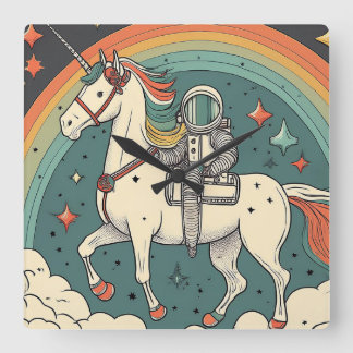 Underbara barns klocka med tema för retroutrymme