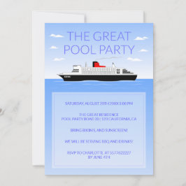 Underbara Bassäng Party Inbjudningar