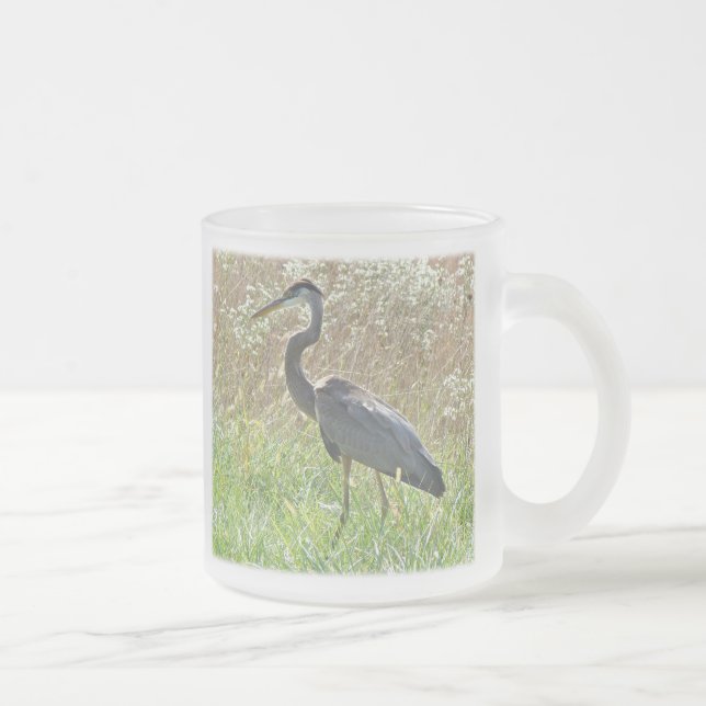 Underbara Blå Heron - Ardea herodias Frostad Glasmugg (Höger)