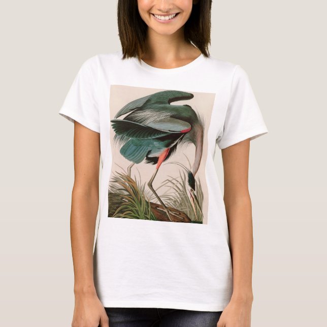 Underbara blåbjörnsfåglar i Amerika Audubon Skriv  T Shirt (Framsida)