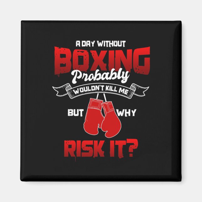 Underbara Boxing Gift Boxing Sport Boxing Handskar Magnet (Framsidan)