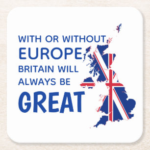 UNDERBARA BREXIT EUROPA UNDERLÄGG PAPPER KVADRAT