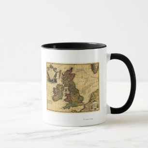 Underbara BritainPanoramic MapGreat Britannien Mugg
