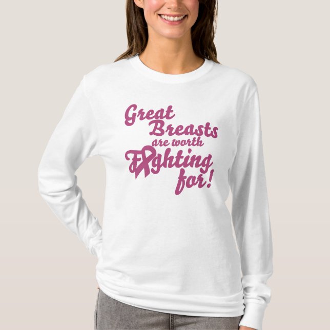 Underbara bröst är värt att kämpa för t shirt (Framsida)