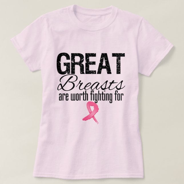 UNDERBARA BRÖST är värt slåss för T-shirt (Design framsida)