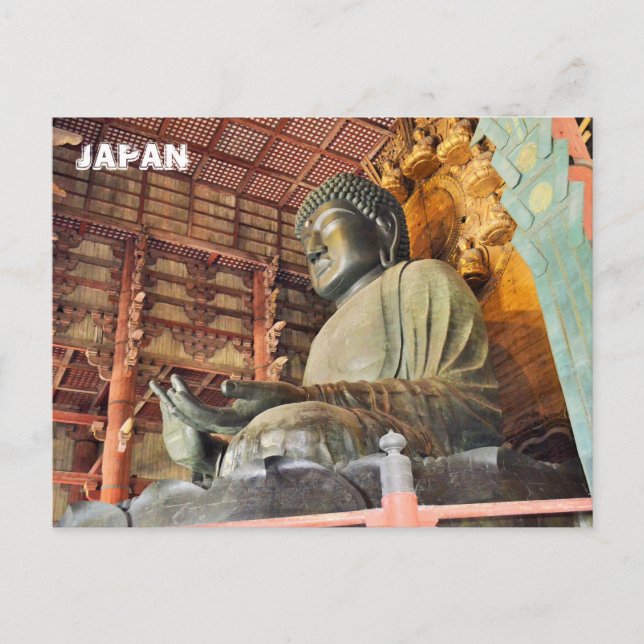 Underbara Buddha i Nara Postcard Vykort (Framsida)