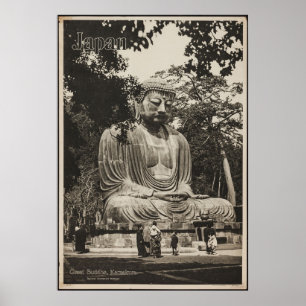 Underbara Buddha Japan-vintagen 1930:s reseaffisch Poster