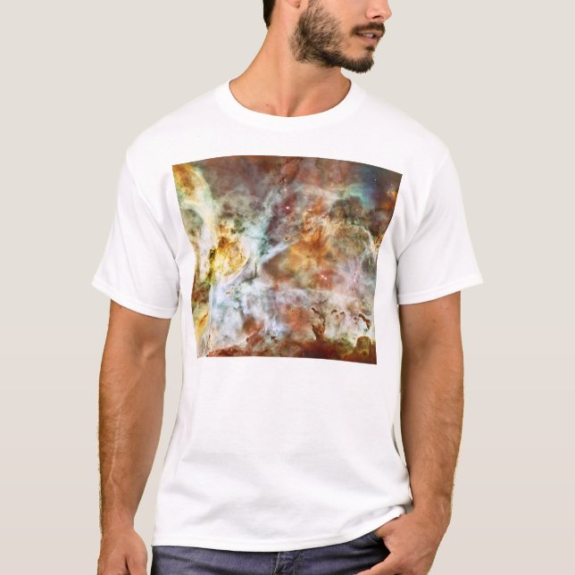 Underbara Carina Nebula NGC 3372 Star Birth Tee Shirt (Framsida)