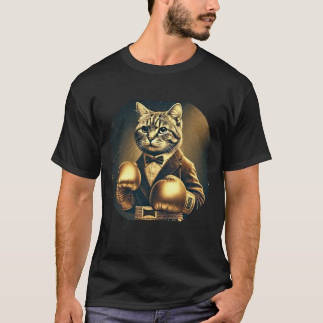 Underbara Catsby - katt med boxningshandskar T Shirt (Framsida)