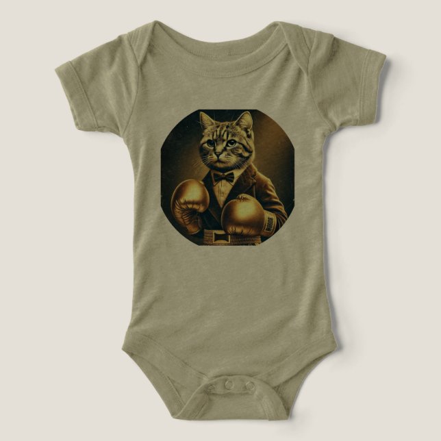 Underbara Catsby - Katt med boxningshandskar T Shirt (Design Framsida)