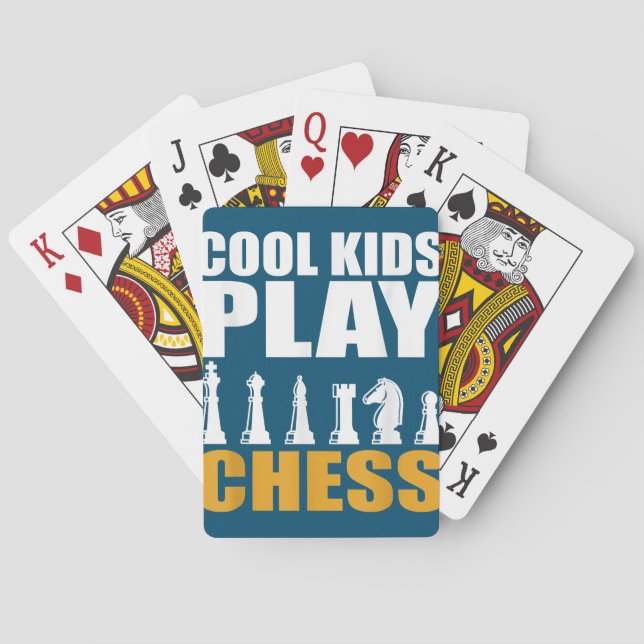 Underbara Chess Kids Chess Biet Girls Boys Casinokort (Baksidan)