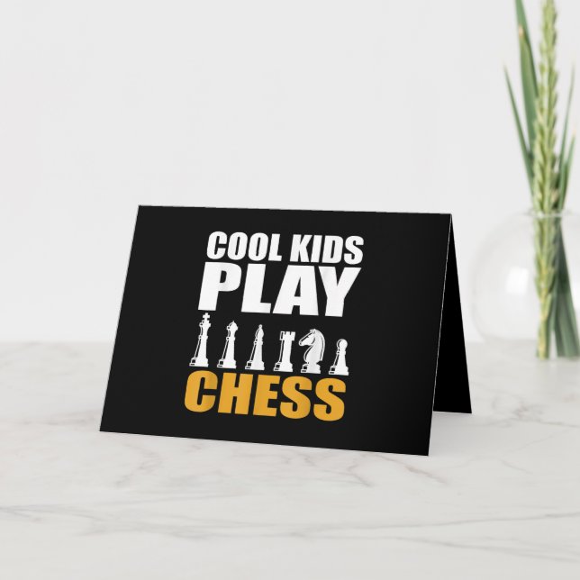 Underbara Chess Kids Chess Biet Girls Boys Helgkort (Framsida)