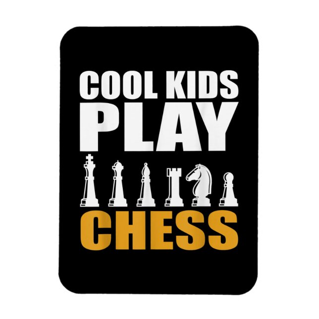 Underbara Chess Kids Chess Biet Girls Boys Magnet (Vertikal)