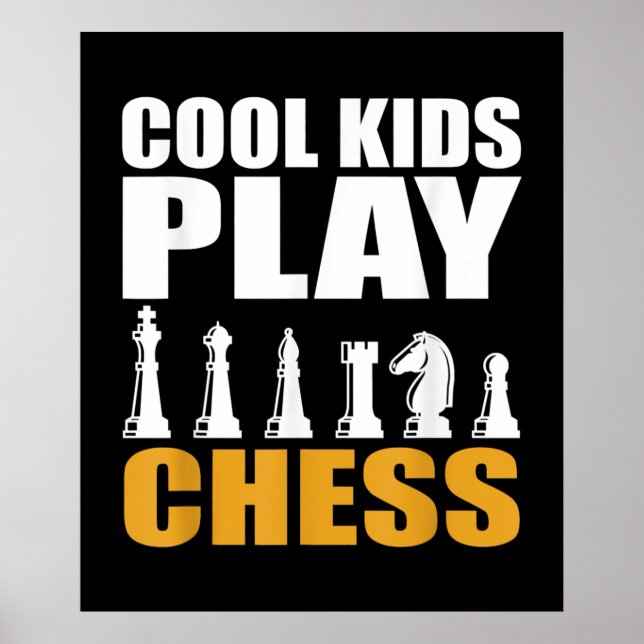 Underbara Chess Kids Chess Biet Girls Boys Poster (Framsidan)