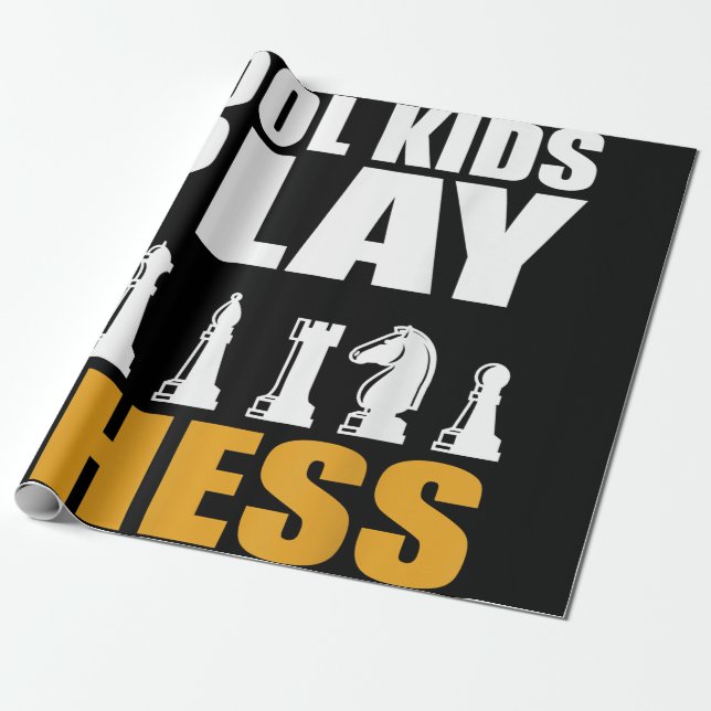 Underbara Chess Kids Chess Biet Girls Boys Presentpapper (Utrullad)