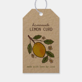 Underbara Citron Hemmagjorda Gods Rustika Anpassad Presentetikett