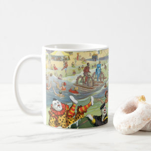 Underbara Coney Island Vatten Carnival Kaffemugg