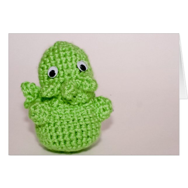 Underbara Cthulhu Hälsningskort (Framsidan Horizontal)