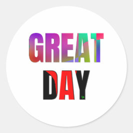 Underbara dagen. runt klistermärke