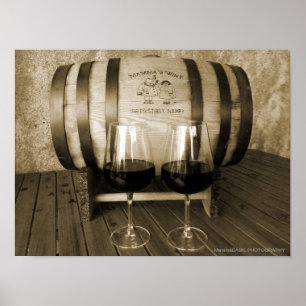 Underbara däggdjursfat Vin Poster! Poster