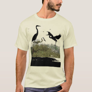 Underbara djur för djurliv för blåttHeronfågel T-shirt