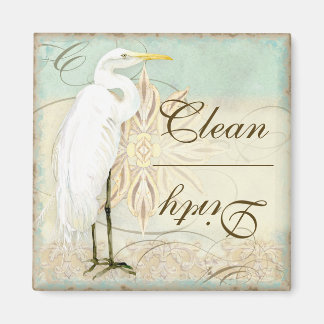 Underbara Egret-kuststranden - Dishwasher Magnet