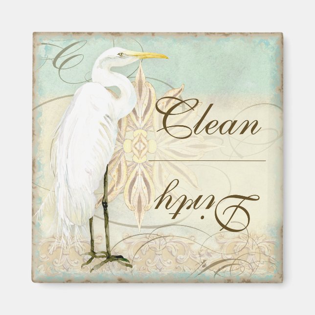 Underbara Egret-kuststranden - Dishwasher Magnet (Framsidan)