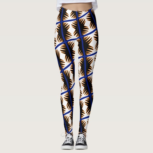 Underbara eldflammor Abstrakt tryck Leggings (Framsida)