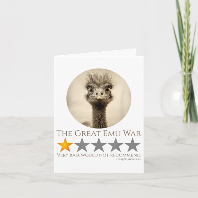 Underbara Emu Krig - Australiens historiemaket Kort (Framsida)