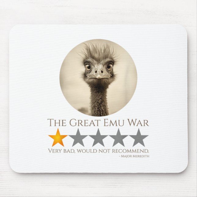 Underbara Emu Krig - Australiens historiemaket Musmatta (Framsidan)