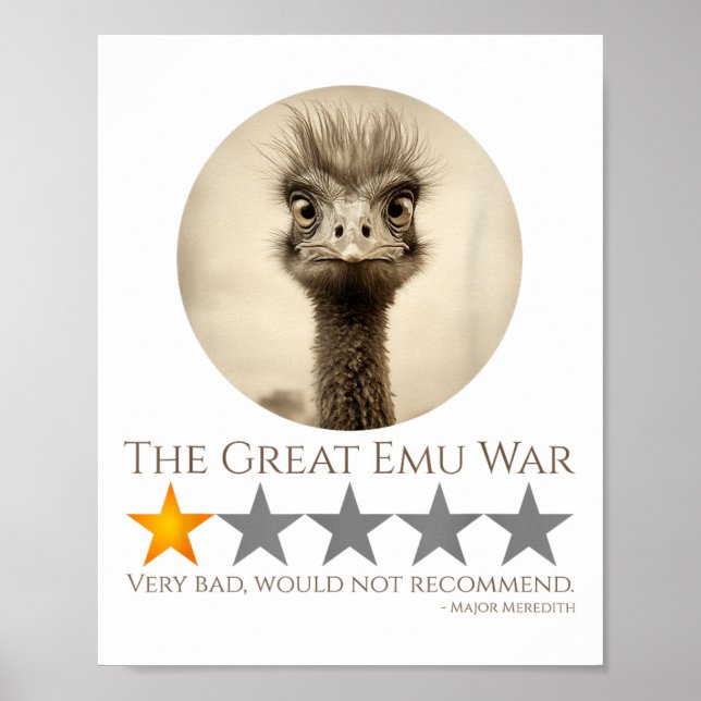 Underbara Emu Krig - Australiens historiemaket Poster (Framsidan)