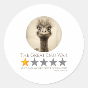 Underbara Emu Krig - Australiens historiemaket Runt Klistermärke