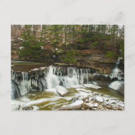 Underbara fall av Tinker Bäck i Winter, Ohio Vykort