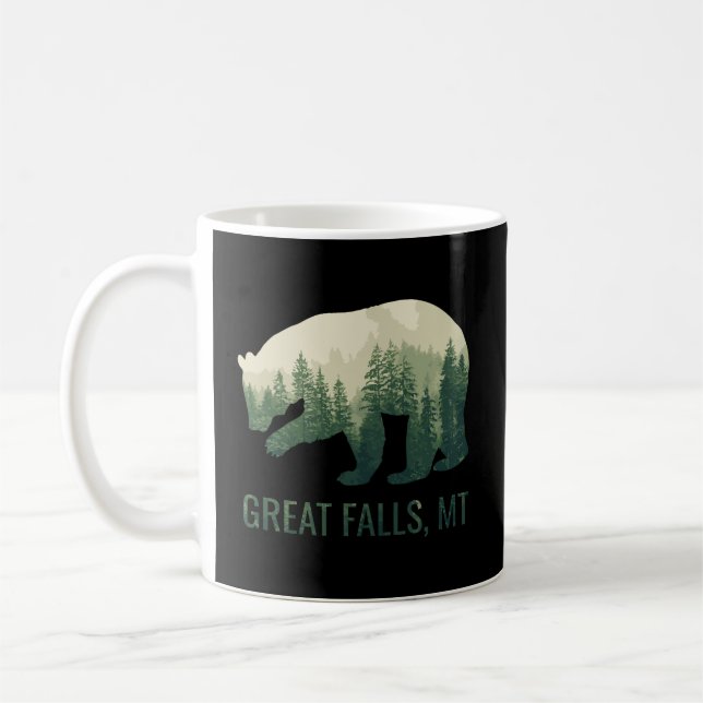 Underbara Falls Bear State Montana Pacific Nw Wild Kaffemugg (Vänster)