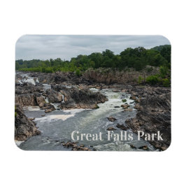 Underbara Falls Park Potomac River i Mather Gorge Magnet