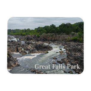 Underbara Falls Park Potomac River i Mather Gorge Magnet