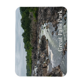 Underbara Falls Park Potomac River i Mather Gorge Magnet