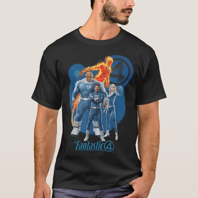 Underbara Fantastic Four Första stegen Hjältelig f T Shirt (Framsida)