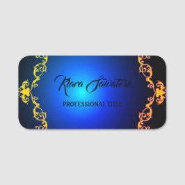 Underbara Fantastisk, vackra blått och Guld Namnbricka