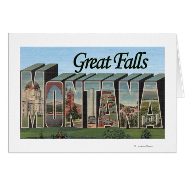 Underbara fester, Montana - Stora Brev-scenerna Hälsningskort (Framsidan Horizontal)