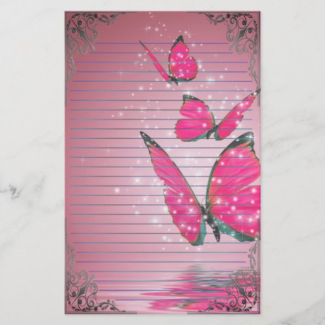 Underbara fjärilar brevpapper (Framsida)