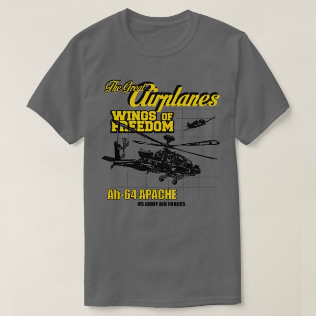 Underbara flygplan AH64 APACHE T Shirt (Design framsida)