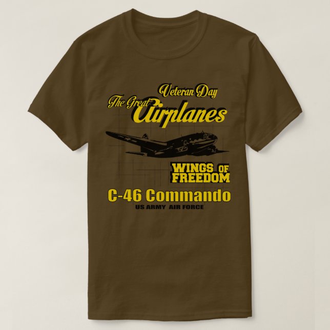 Underbara flygplan Curtiss C Commando T Shirt (Design framsida)