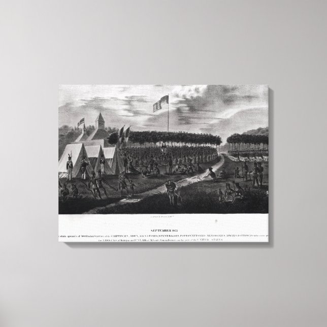 Underbara fördraget som hölls i Prairie du Canvastryck (Framsida)