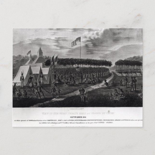 Underbara fördraget som hölls i Prairie du Vykort (Framsida)